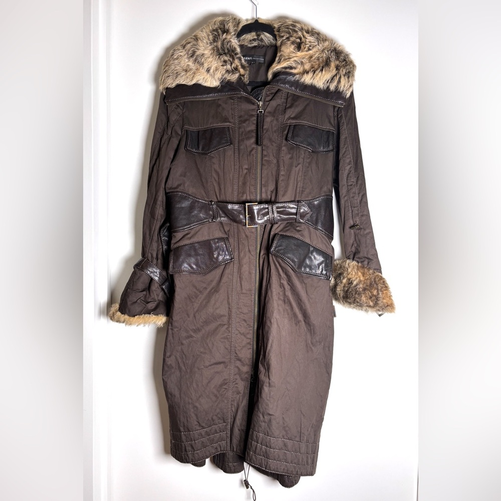 ARMA Collection Fur & Leather Lined Long Coat
